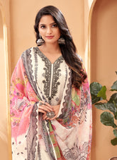 Advanced Looking Salwar Suit in Off White Colour